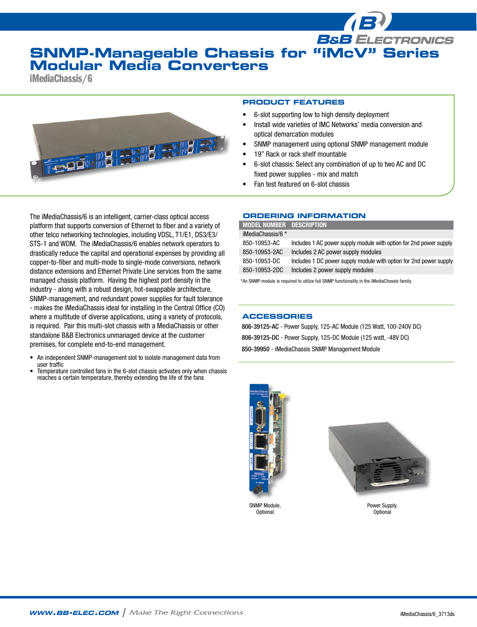 B&B Electronics 850-10953-DC - Datasheet User Manual | 2 pages