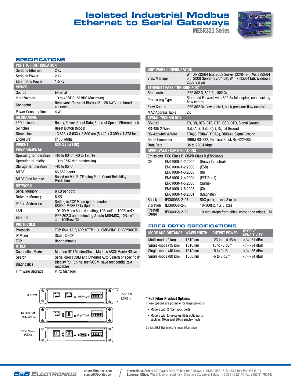 Mesr321 series | B&B Electronics MESR321_SL_ML - Datasheet User Manual | Page 2 / 2