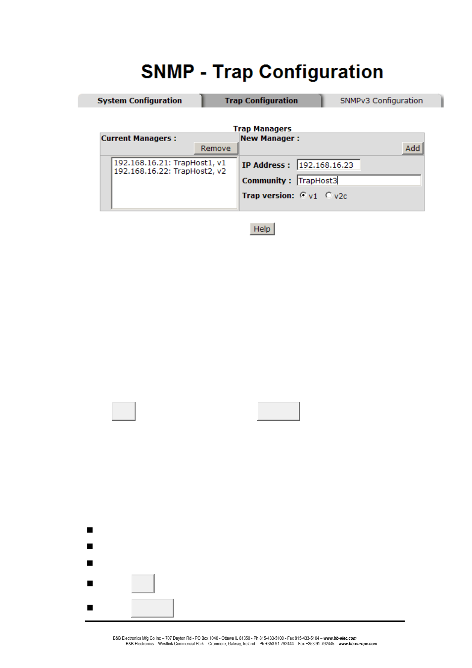 Snmpv3 configuration | B&B Electronics EIR618-2SFP-T - Manual User Manual | Page 100 / 121