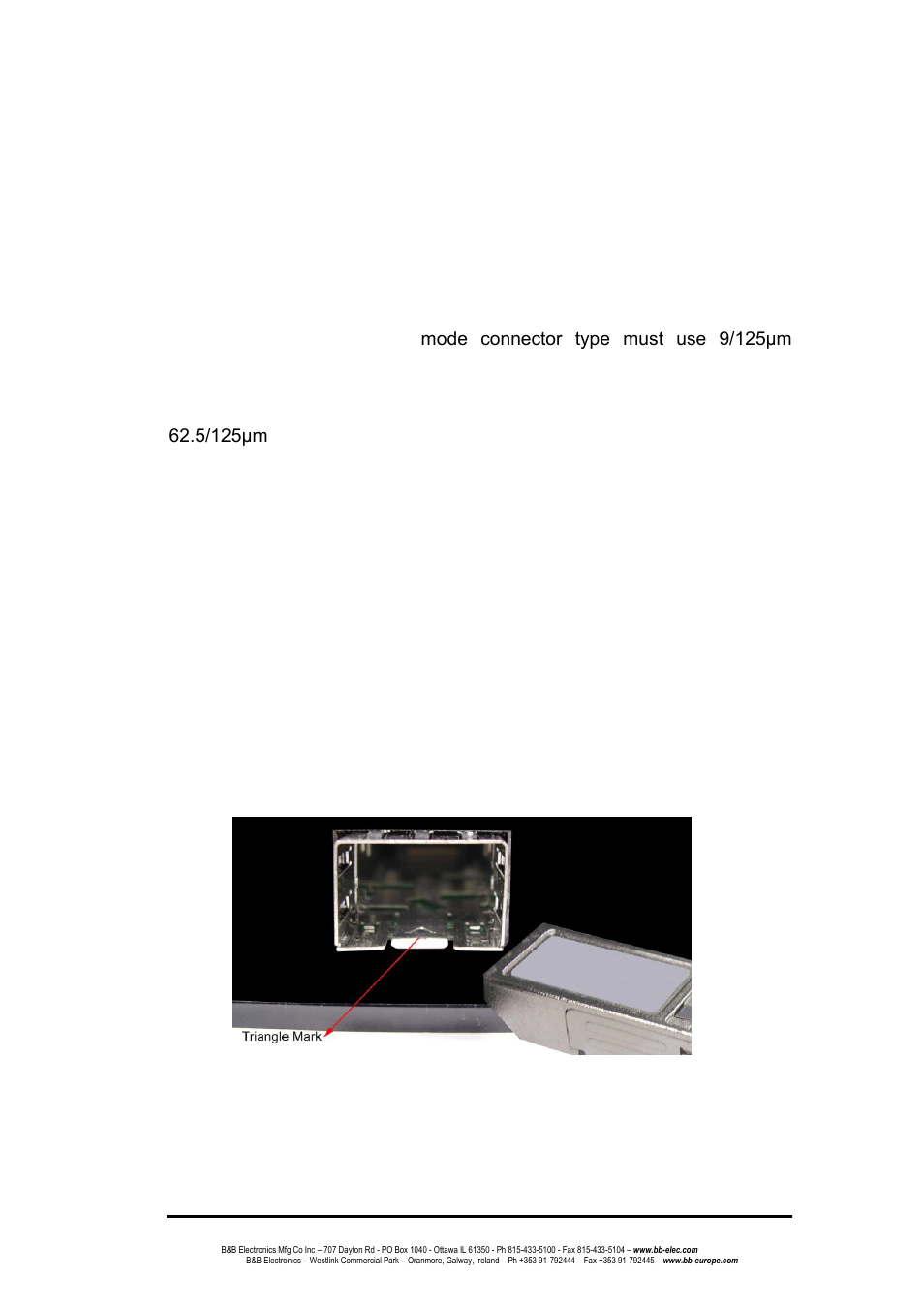 Cabling | B&B Electronics EIR618-2SFP-T - Manual User Manual | Page 20 / 121