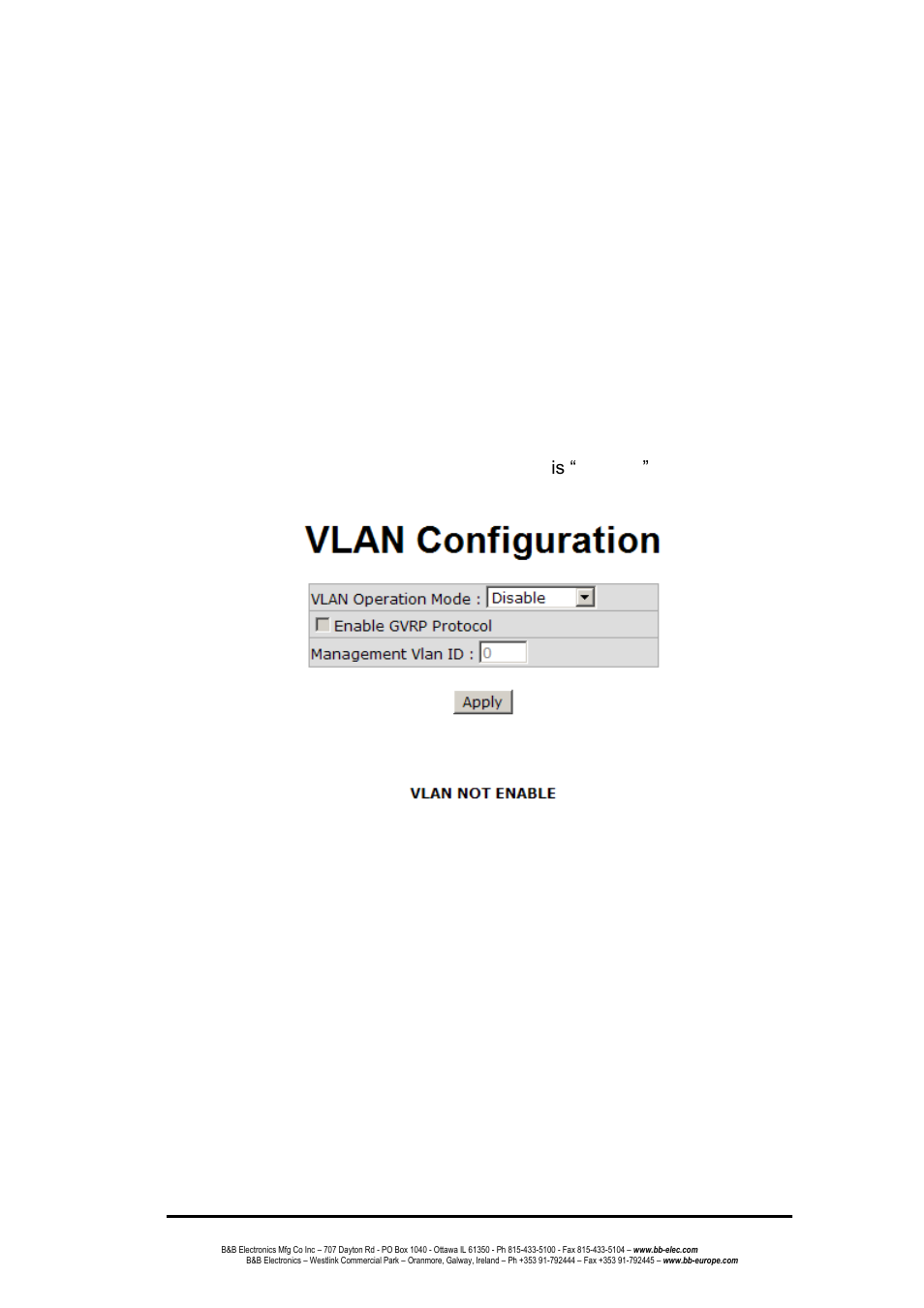 Vlan configuration, Vlan configuration - port-based vlan | B&B Electronics EIR618-2SFP-T - Manual User Manual | Page 86 / 121