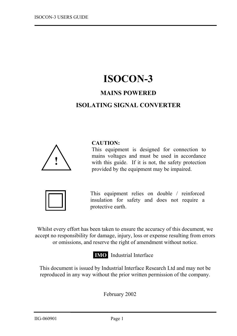 B&B Electronics ISOCON-3 - Manual User Manual | 16 pages