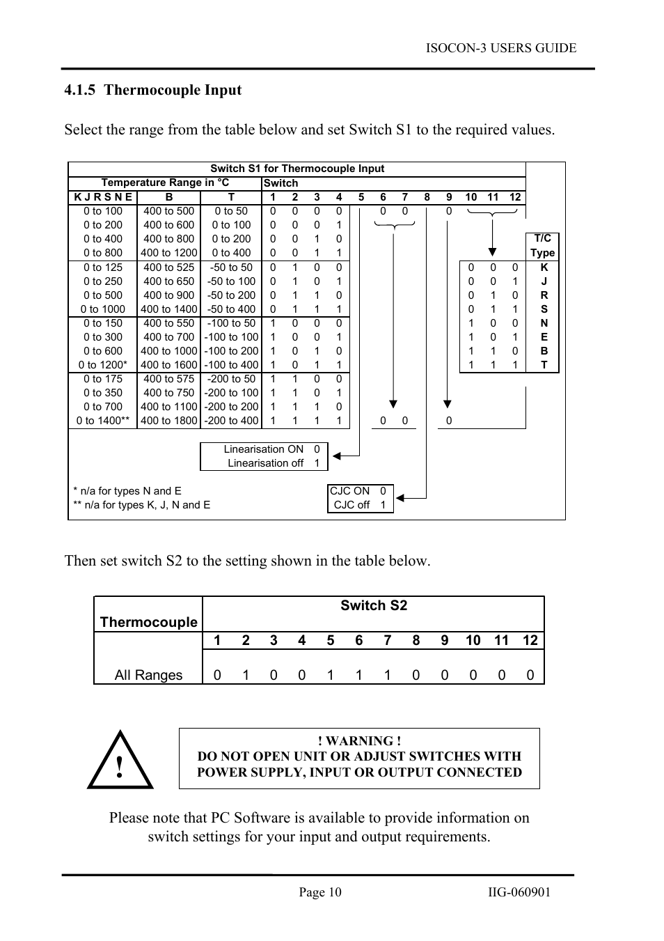 Thermocouple input, 5 thermocouple, Input | B&B Electronics ISOCON-3 - Manual User Manual | Page 10 / 16