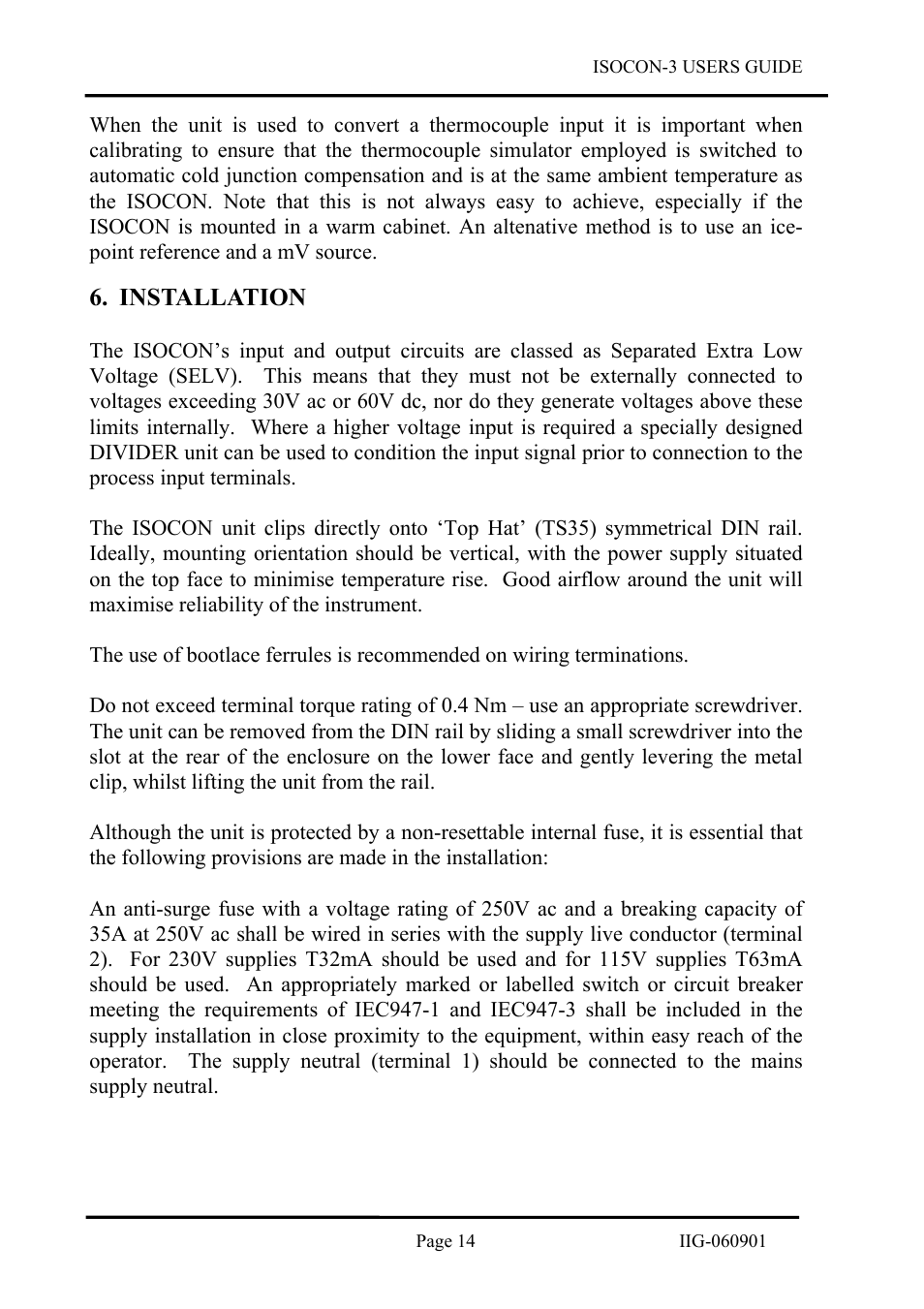 Installation | B&B Electronics ISOCON-3 - Manual User Manual | Page 14 / 16