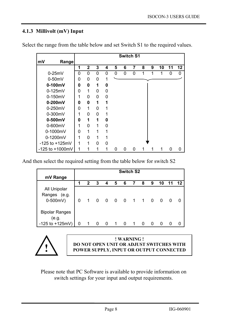 Millivolt (mv) input, 3 millivolt (mv) input | B&B Electronics ISOCON-3 - Manual User Manual | Page 8 / 16