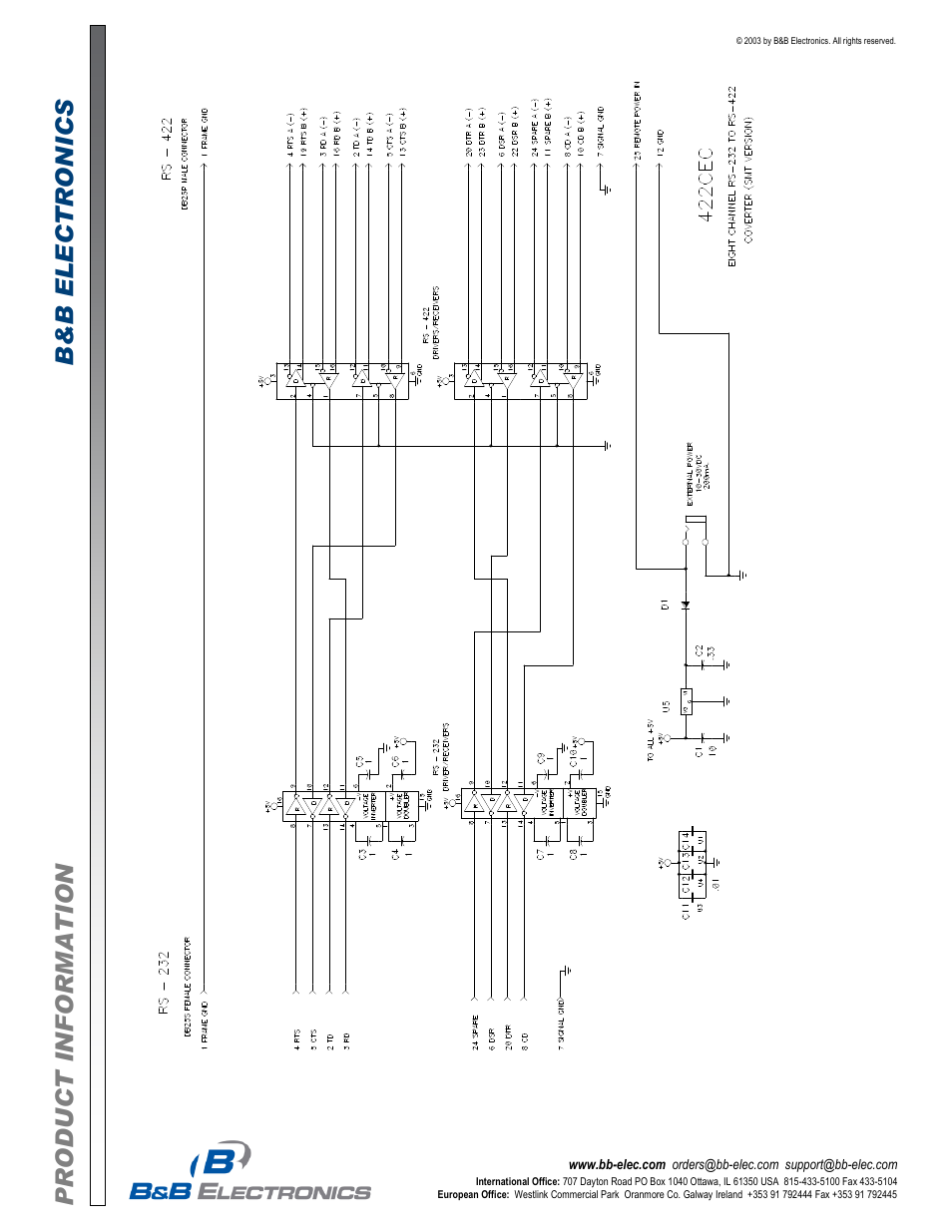 B&B Electronics 422CEC - Datasheet User Manual | Page 2 / 2