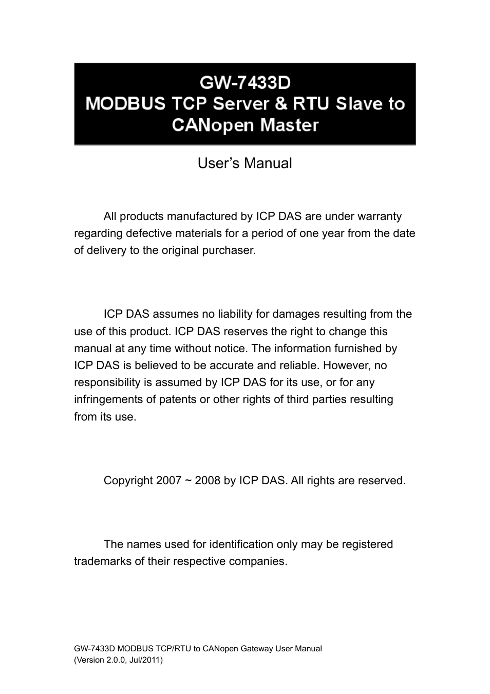B&B Electronics GW-7433D - Manual User Manual | 30 pages