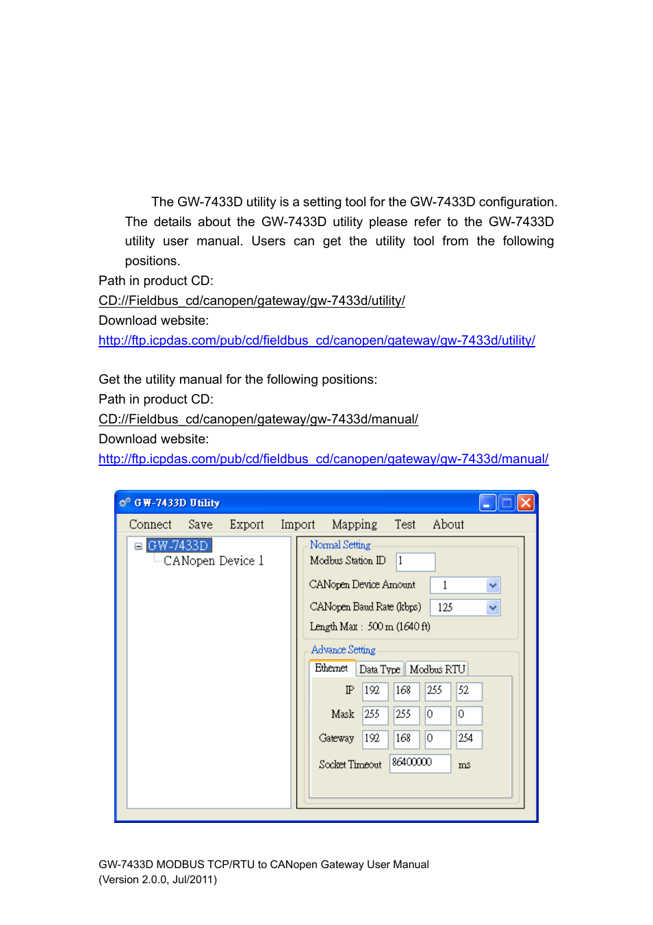5 appendix a – software, 1 gw-7433d utility, Appendix a – software 5.1 | Gw-7433d utility | B&B Electronics GW-7433D - Manual User Manual | Page 29 / 30