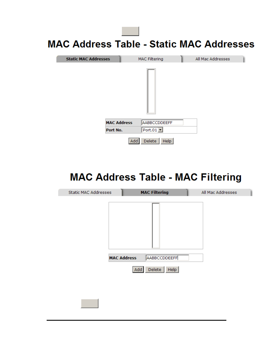 Mac filtering | B&B Electronics EIR610-3SFP-T - Manual User Manual | Page 101 / 107
