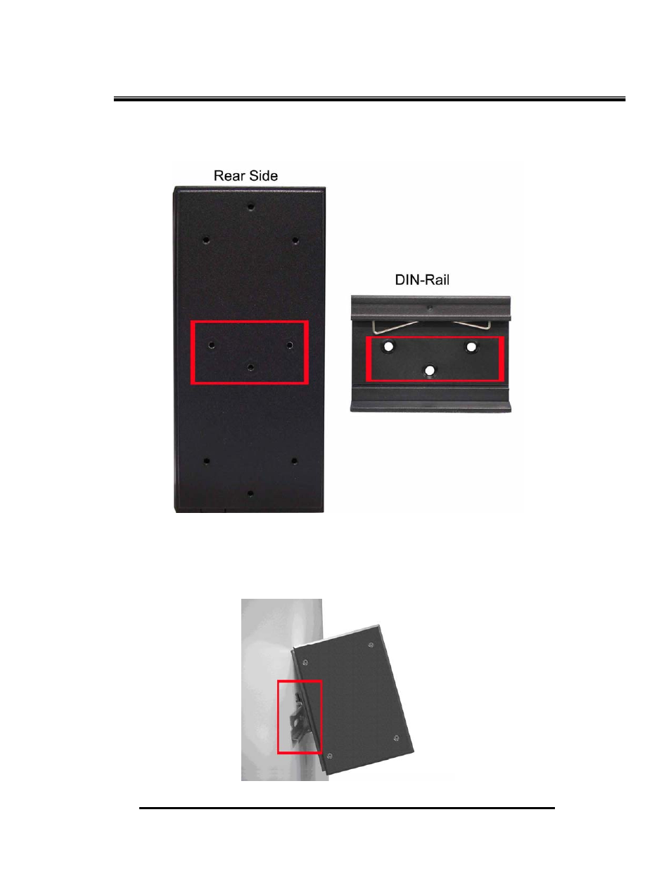 Mounting installation, Din-rail mounting | B&B Electronics EIR610-3SFP-T - Manual User Manual | Page 22 / 107