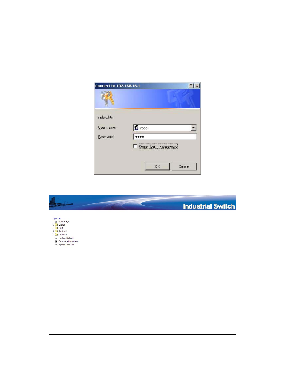 Main interface | B&B Electronics EIR610-3SFP-T - Manual User Manual | Page 55 / 107