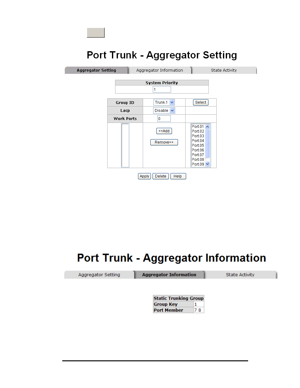 Aggregator information | B&B Electronics EIR610-3SFP-T - Manual User Manual | Page 74 / 107