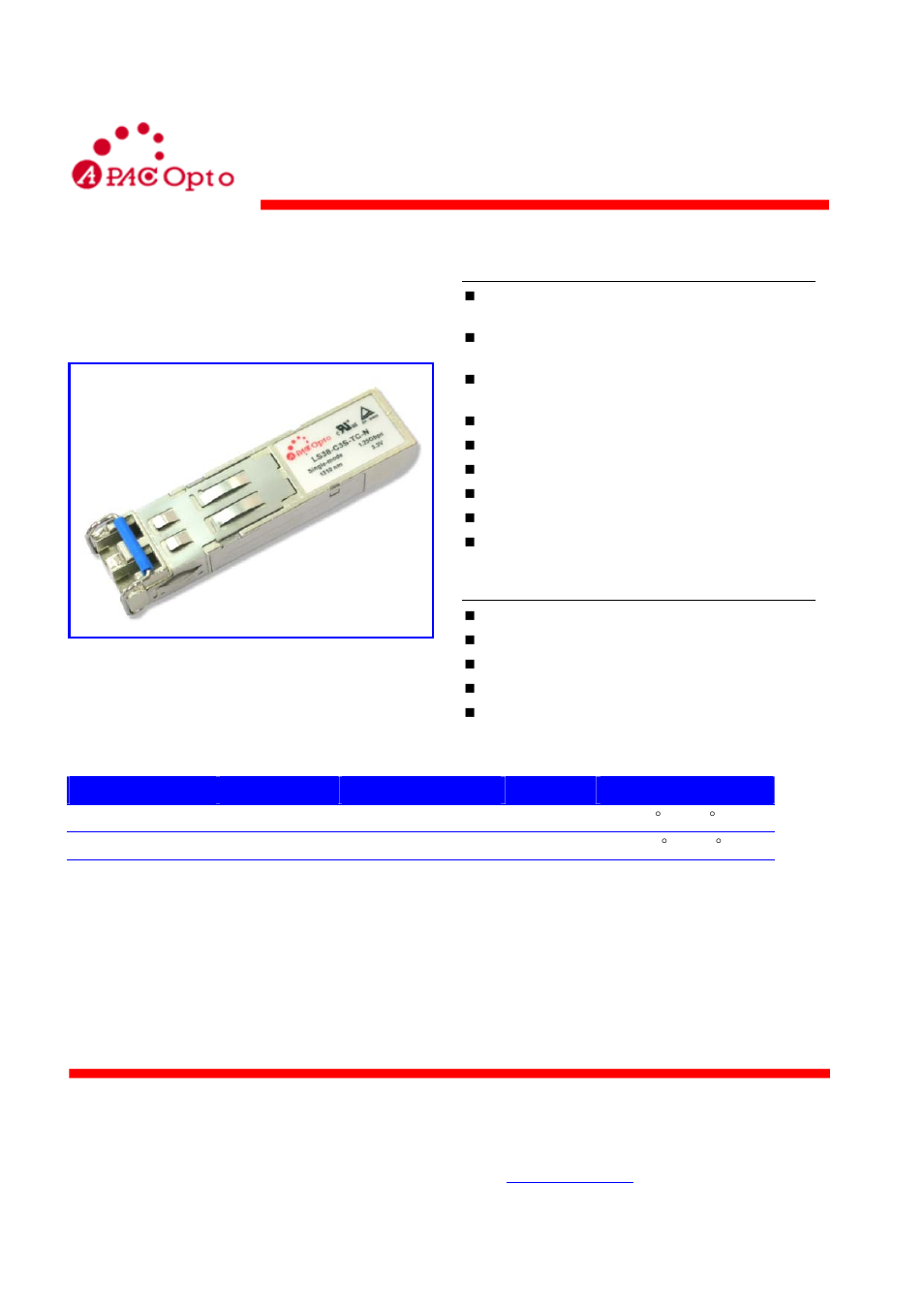 B&B Electronics SFP-1000LX-S-20KM-T - Datasheet User Manual | 9 pages