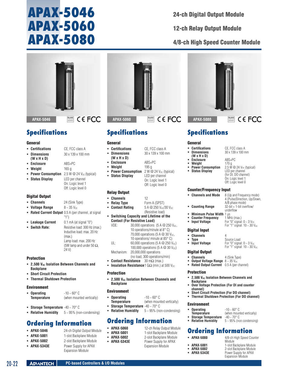 Advantech APAX-5060 User Manual | 1 page