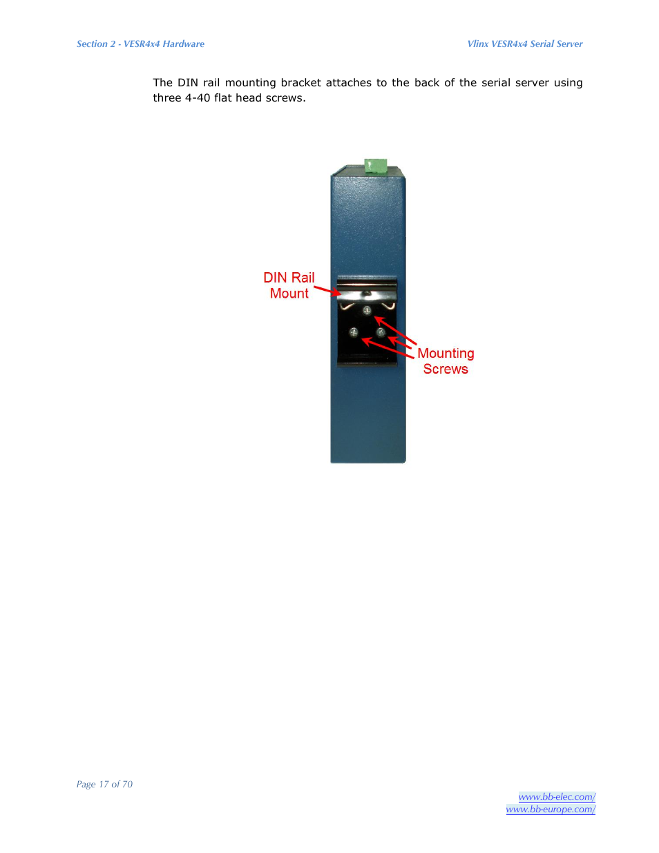 B&B Electronics VESR4X4 - Manual User Manual | Page 17 / 70