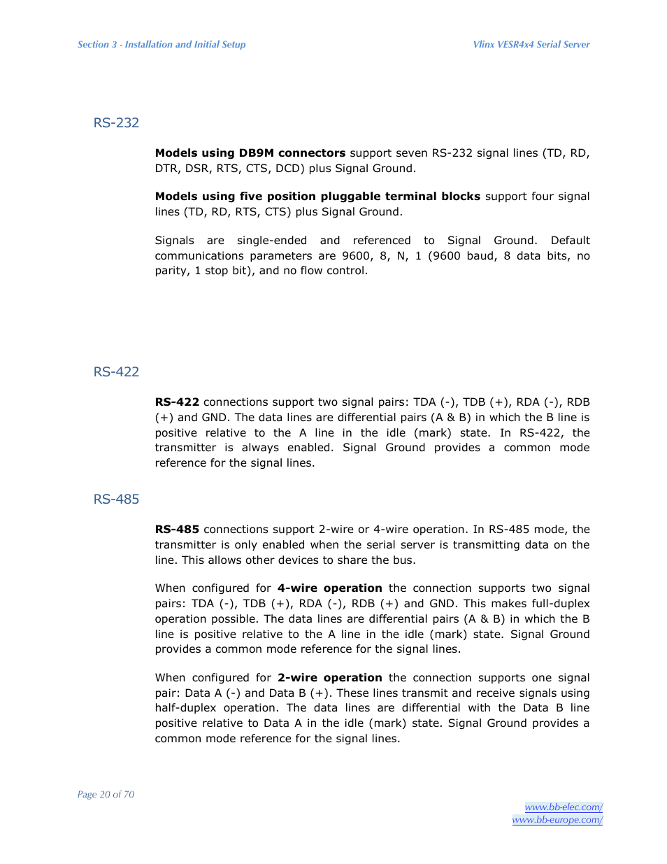 B&B Electronics VESR4X4 - Manual User Manual | Page 20 / 70