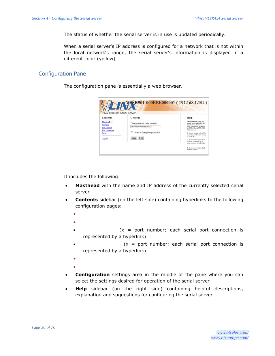 B&B Electronics VESR4X4 - Manual User Manual | Page 30 / 70