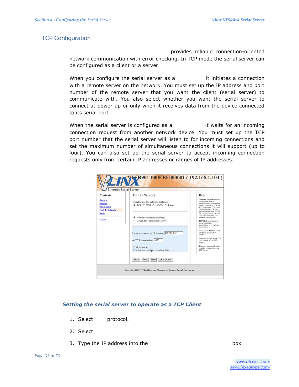B&B Electronics VESR4X4 - Manual User Manual | Page 35 / 70