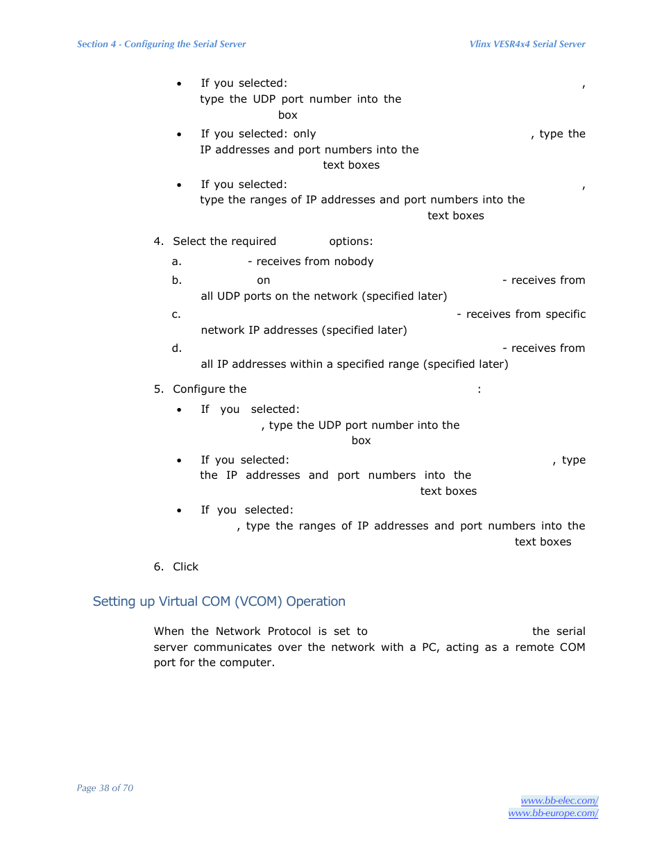 B&B Electronics VESR4X4 - Manual User Manual | Page 38 / 70