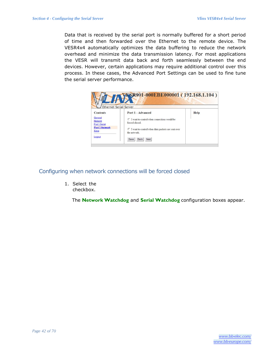 B&B Electronics VESR4X4 - Manual User Manual | Page 42 / 70