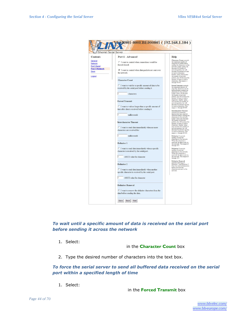 B&B Electronics VESR4X4 - Manual User Manual | Page 44 / 70