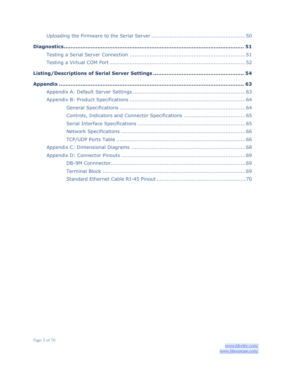 B&B Electronics VESR4X4 - Manual User Manual | Page 5 / 70