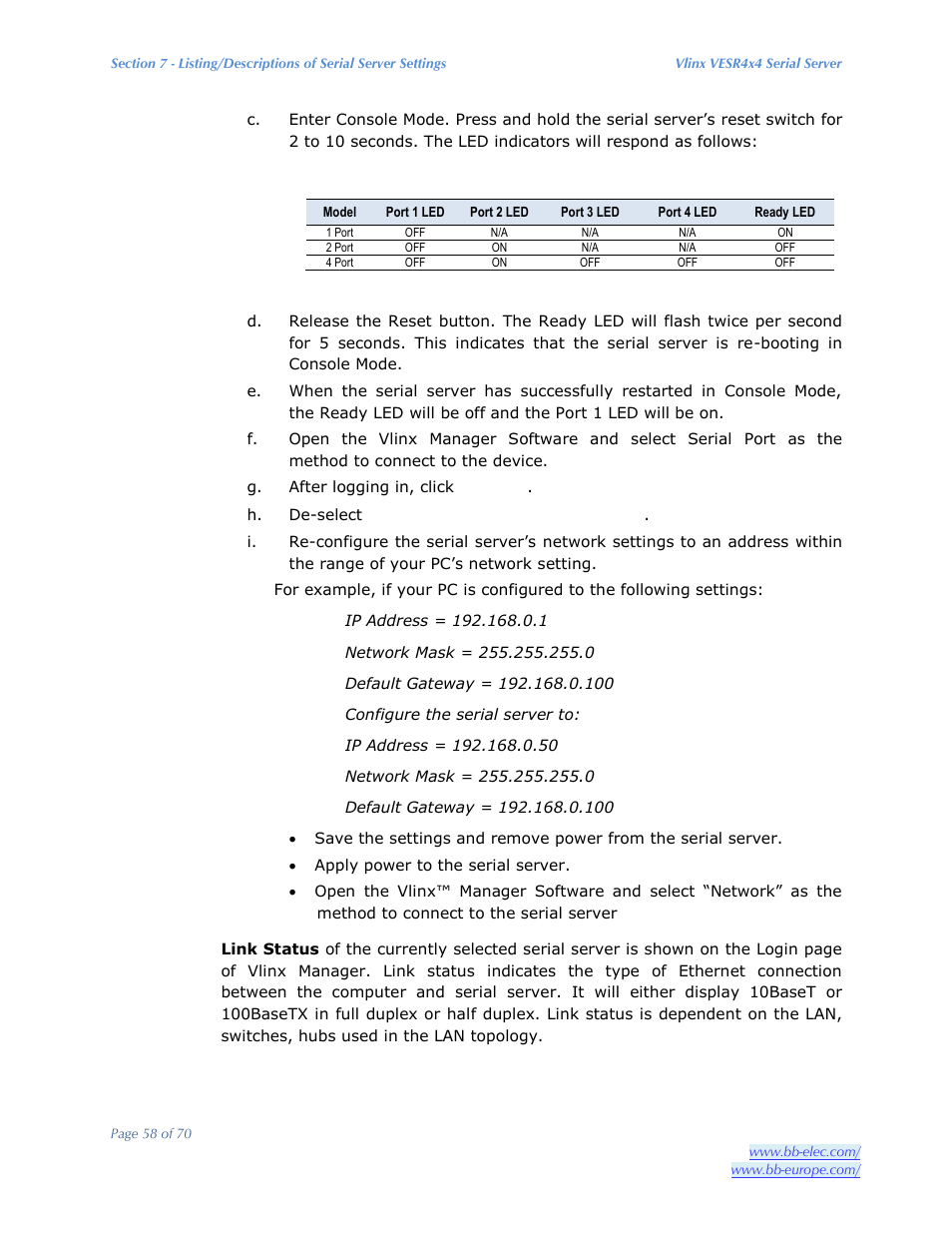 B&B Electronics VESR4X4 - Manual User Manual | Page 58 / 70