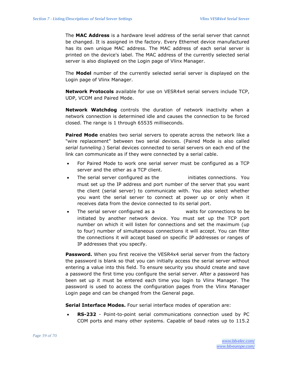 B&B Electronics VESR4X4 - Manual User Manual | Page 59 / 70