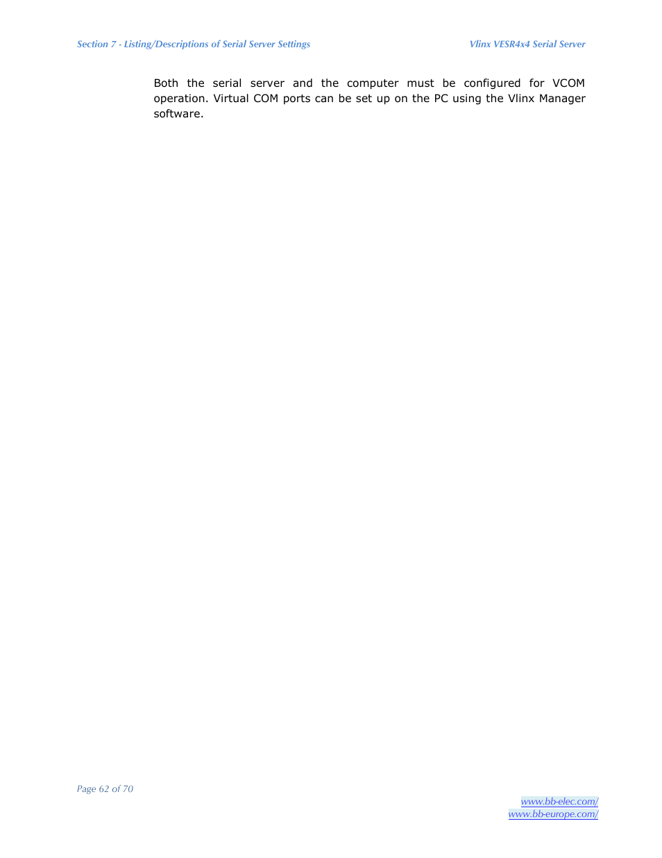 B&B Electronics VESR4X4 - Manual User Manual | Page 62 / 70