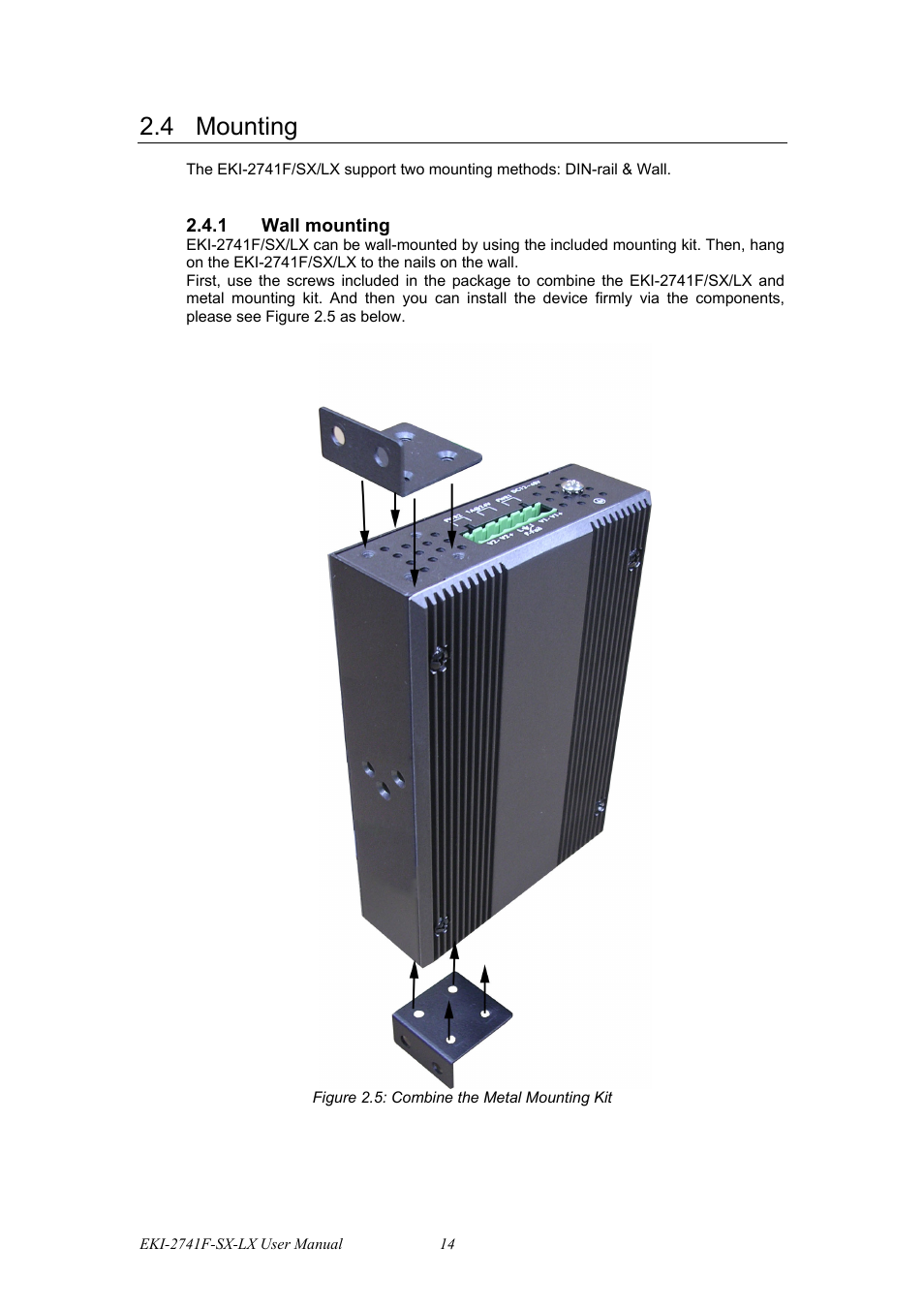 4 mounting | B&B Electronics EKI-2741LX_LXI - Manual User Manual | Page 22 / 32
