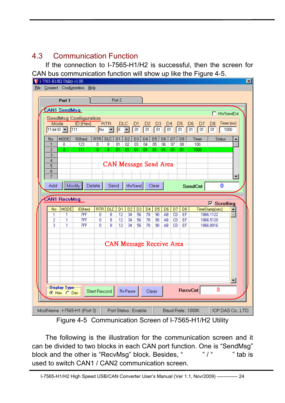 3 communication function, Communication function | B&B Electronics I-7565-H2 - Manual User Manual | Page 24 / 70
