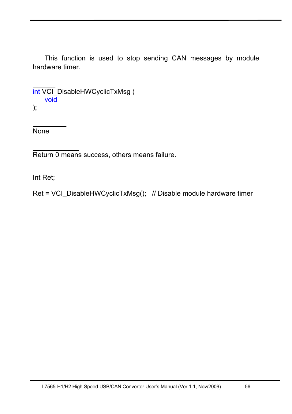 4 vci_disablehwcyclictxmsg, Vci_disablehwcyclictxmsg | B&B Electronics I-7565-H2 - Manual User Manual | Page 56 / 70
