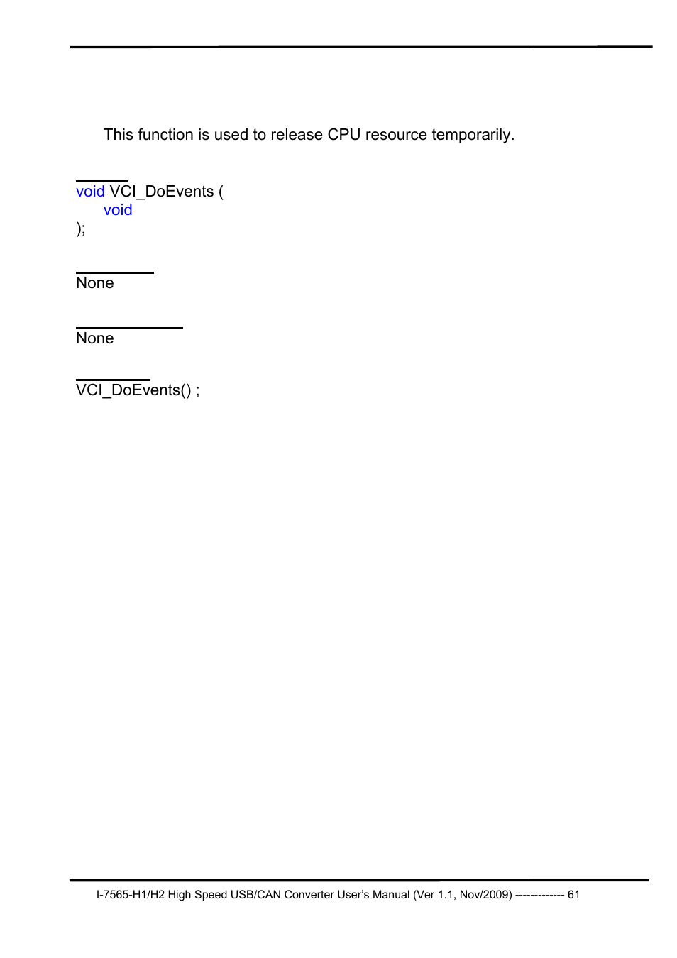 2 vci_doevents, Vci_doevents | B&B Electronics I-7565-H2 - Manual User Manual | Page 61 / 70