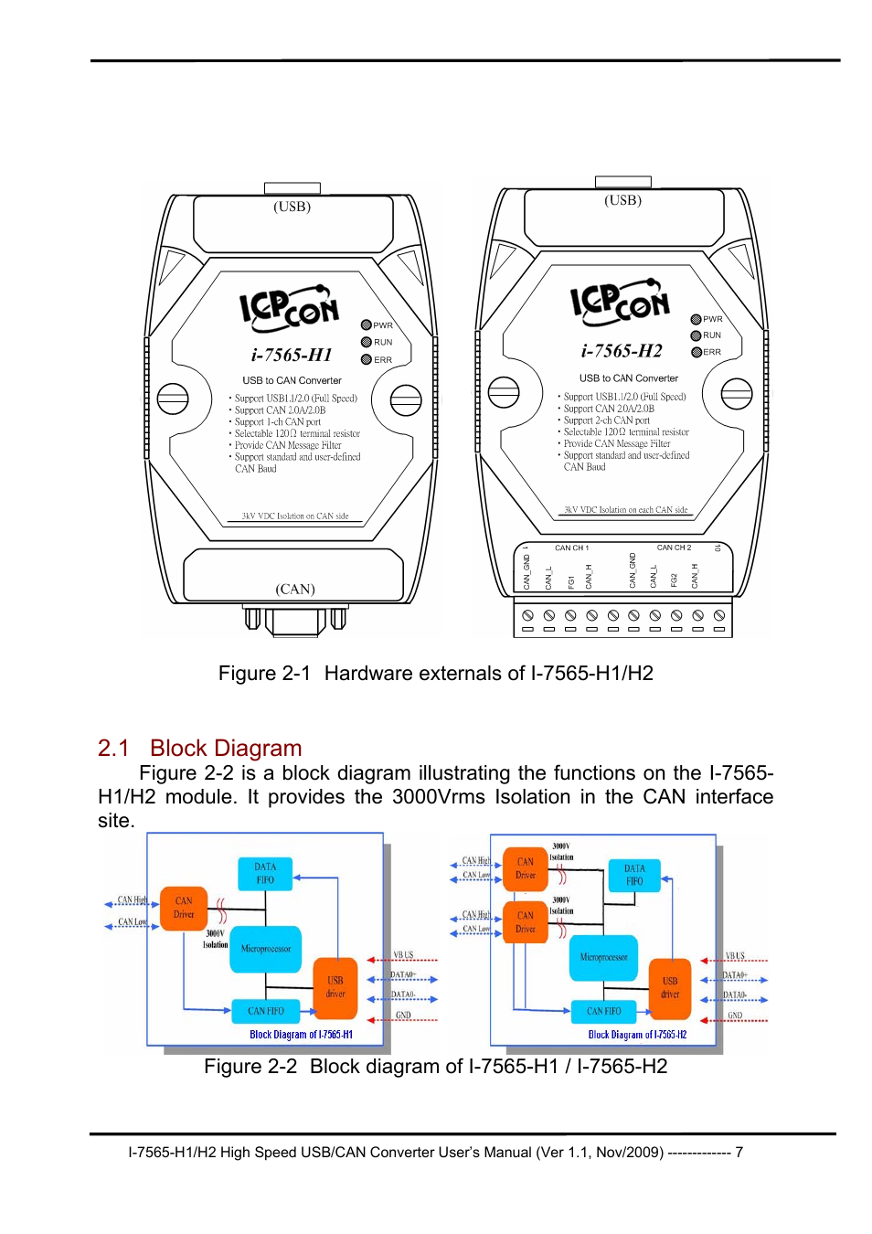 Hardware, 1 block diagram, Block diagram | B&B Electronics I-7565-H2 - Manual User Manual | Page 7 / 70