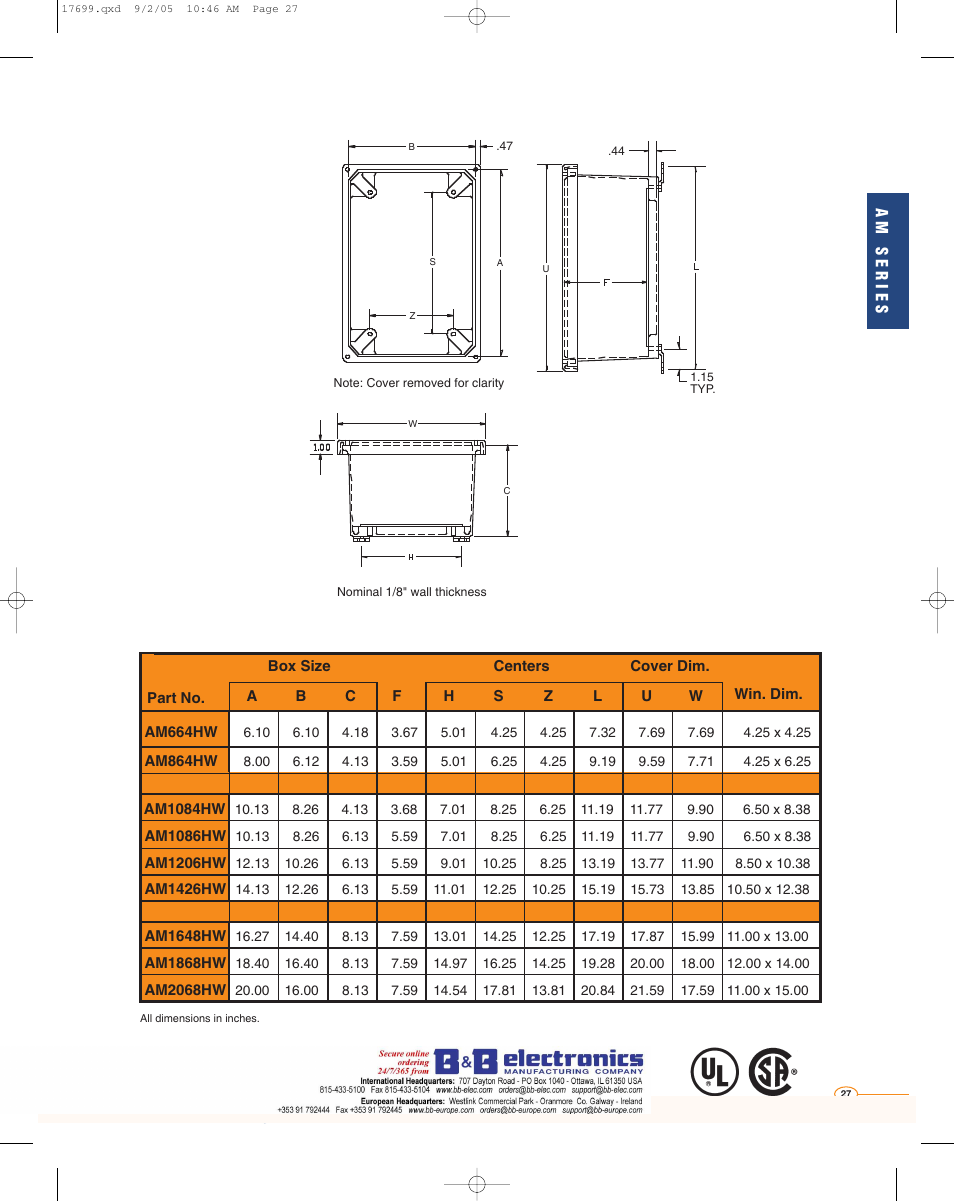 B&B Electronics AM2068 - Datasheet User Manual | Page 8 / 34