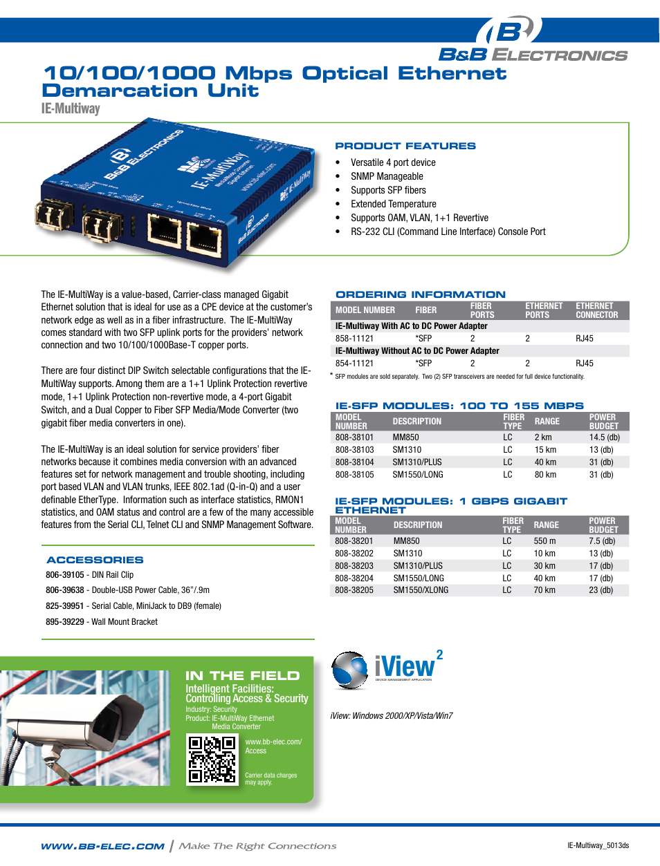 B&B Electronics 808-38201--05 - Datasheet User Manual | 2 pages