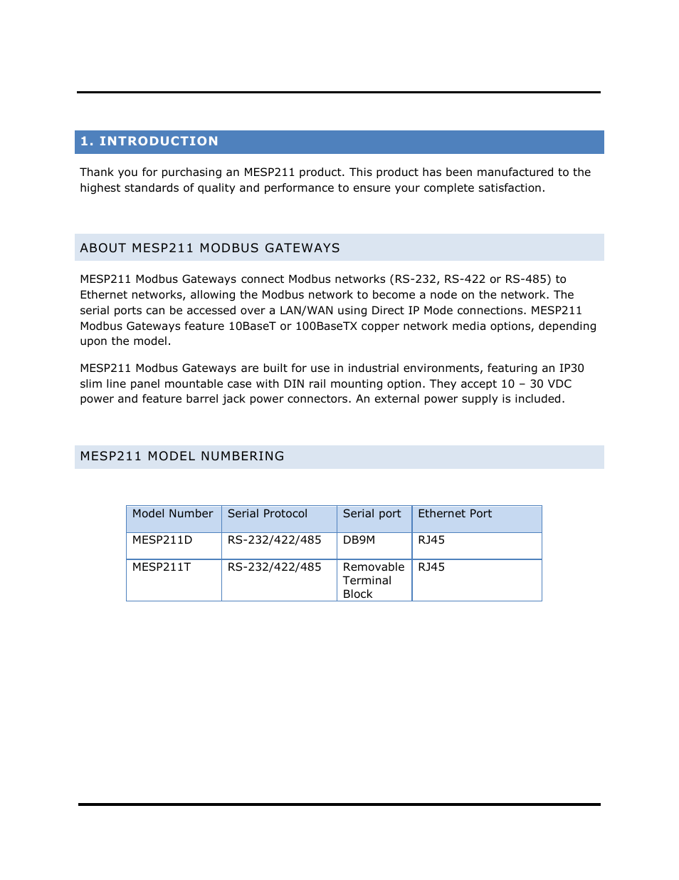 B&B Electronics MESP211D_T - Manual User Manual | Page 6 / 68