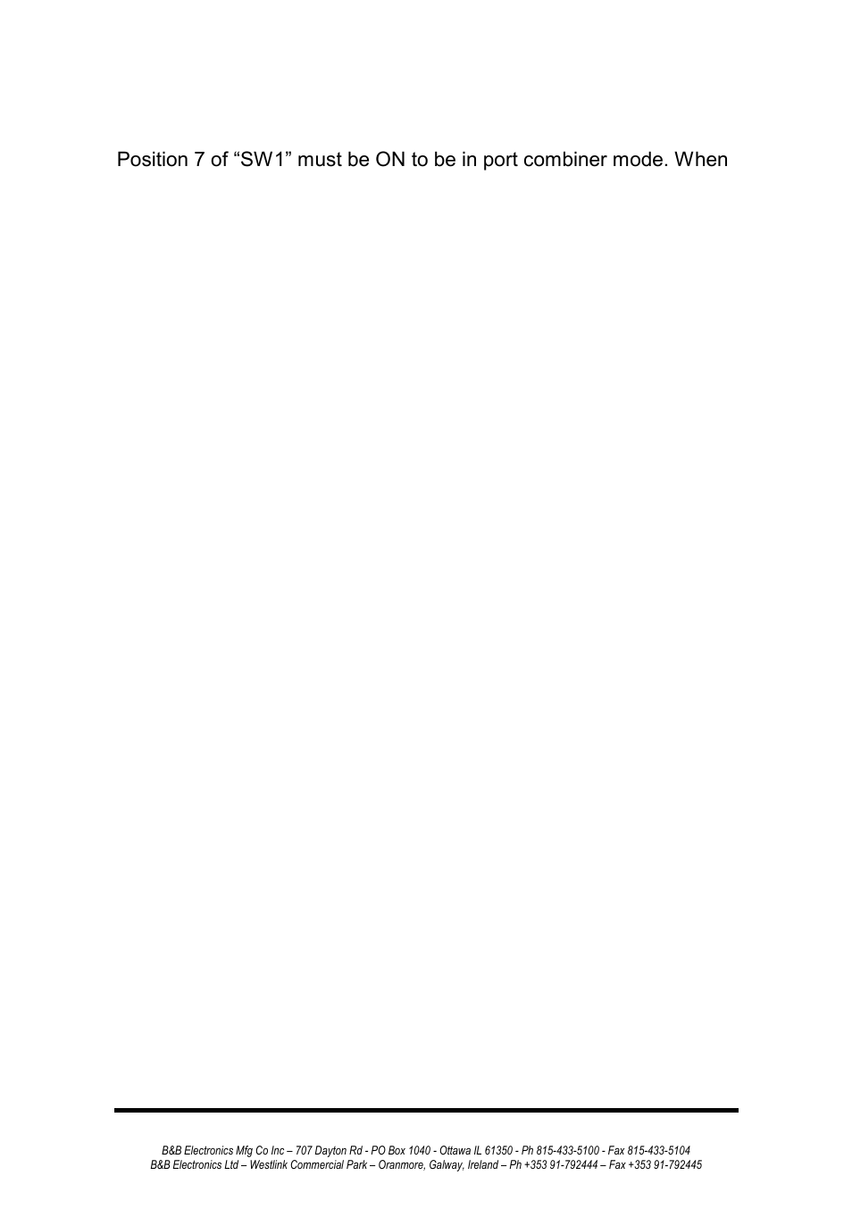 Smart switch/port combiner mode | B&B Electronics 232MSS2 - Manual User Manual | Page 12 / 34