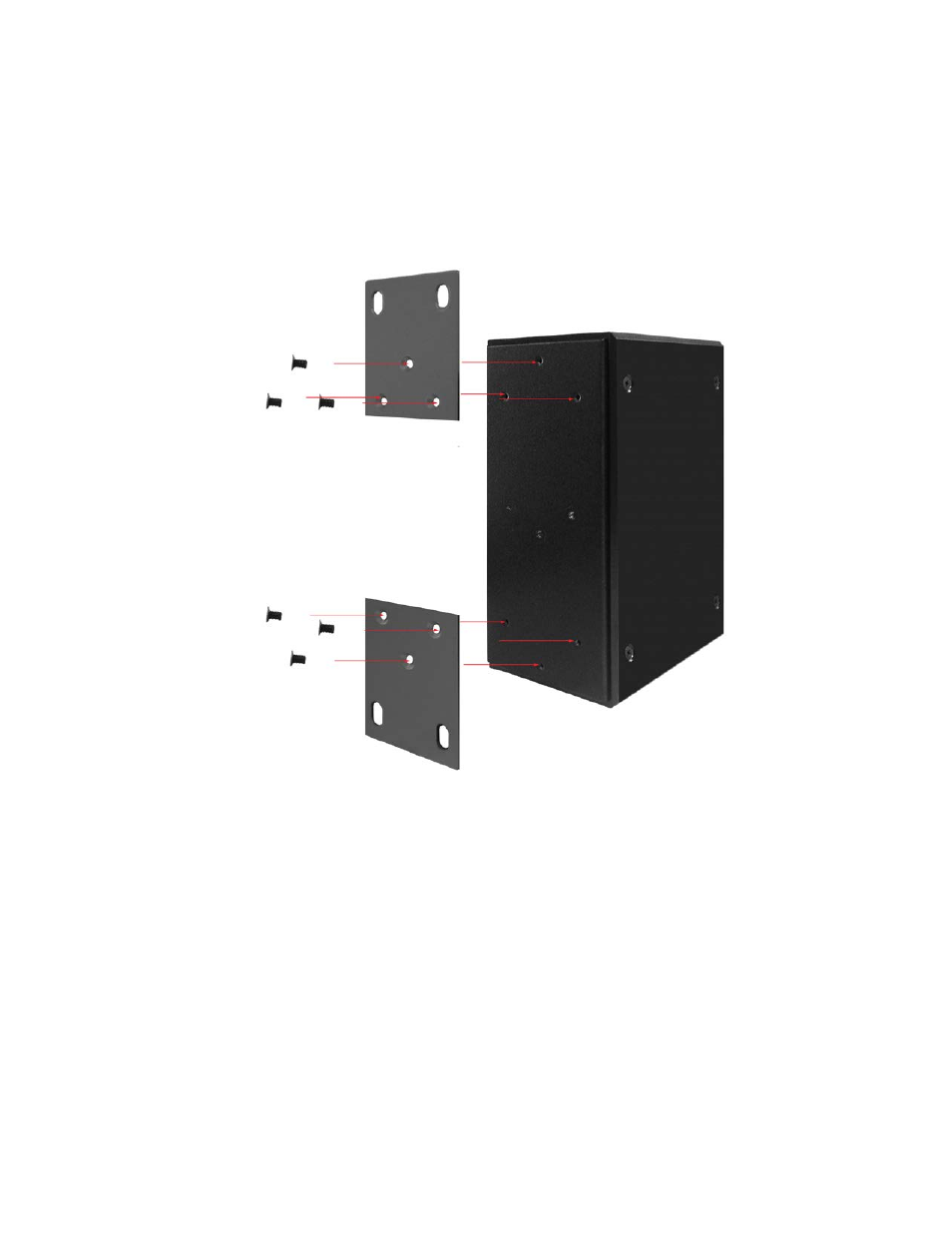 Wall mount plate mounting | B&B Electronics EIRP410-2SFP-T - Manual User Manual | Page 19 / 24