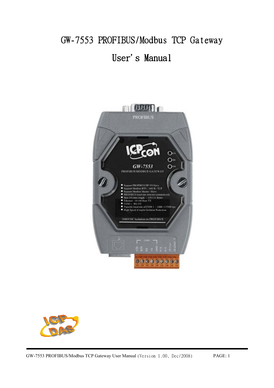 B&B Electronics GW-7553 - Manual User Manual | 75 pages