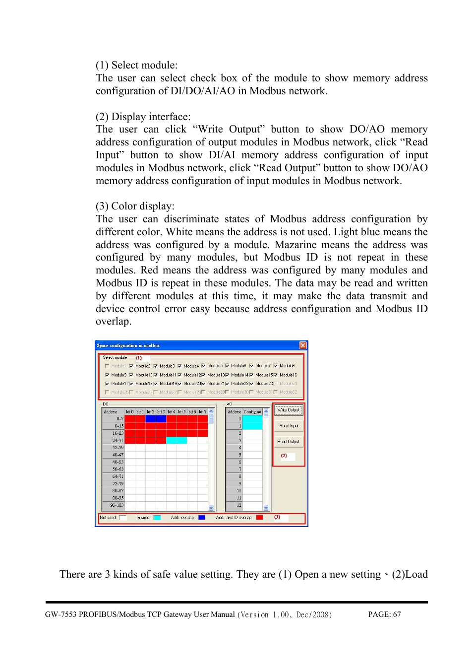 4 safe value setting | B&B Electronics GW-7553 - Manual User Manual | Page 67 / 75