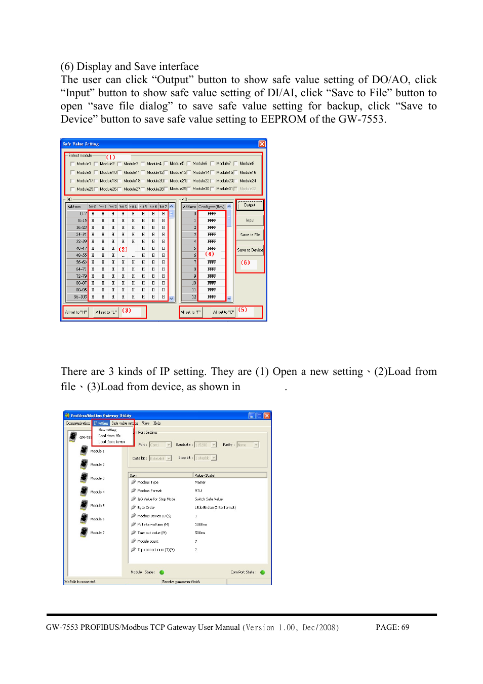 5 ip setting………………………………………………………………………………… 69 | B&B Electronics GW-7553 - Manual User Manual | Page 69 / 75