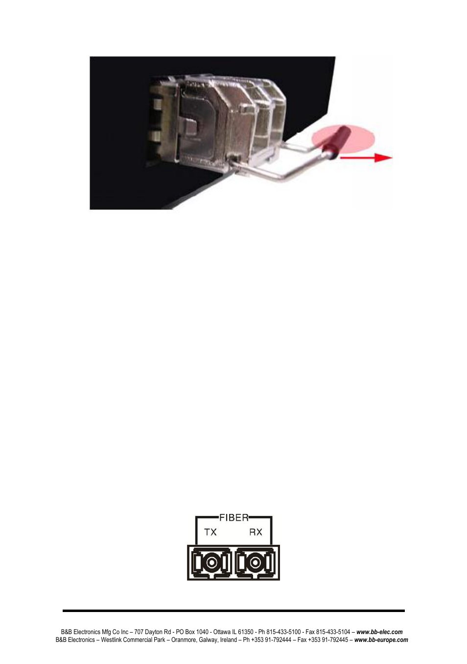 Cabling, 100base fx sc fiber | B&B Electronics ESWG626-2SFP-T - Manual User Manual | Page 13 / 16