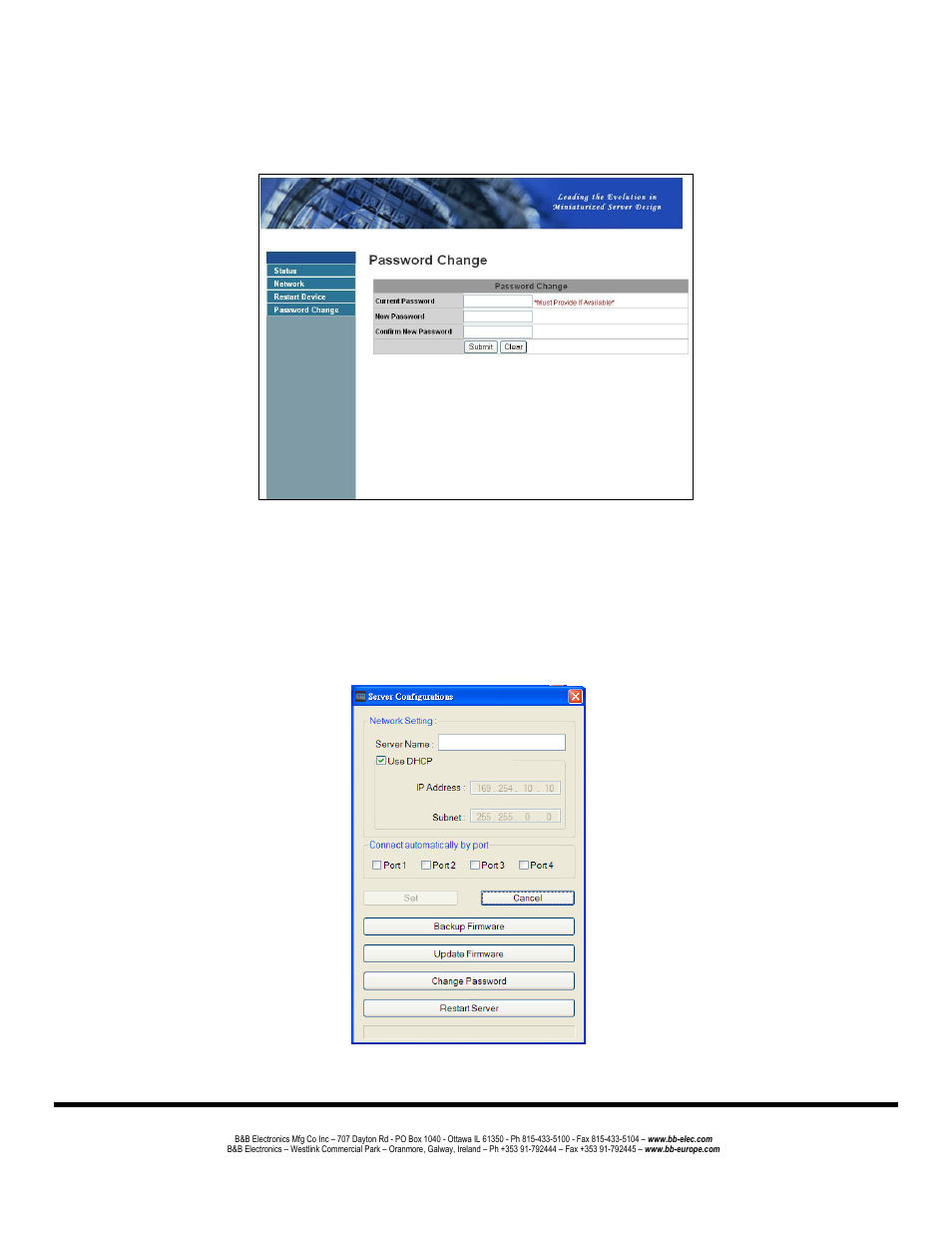 Configuration with the utility | B&B Electronics UE204 - Manual User Manual | Page 14 / 24