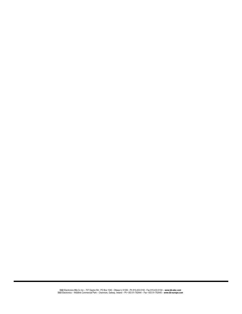 Table of content | B&B Electronics UE204 - Manual User Manual | Page 3 / 24