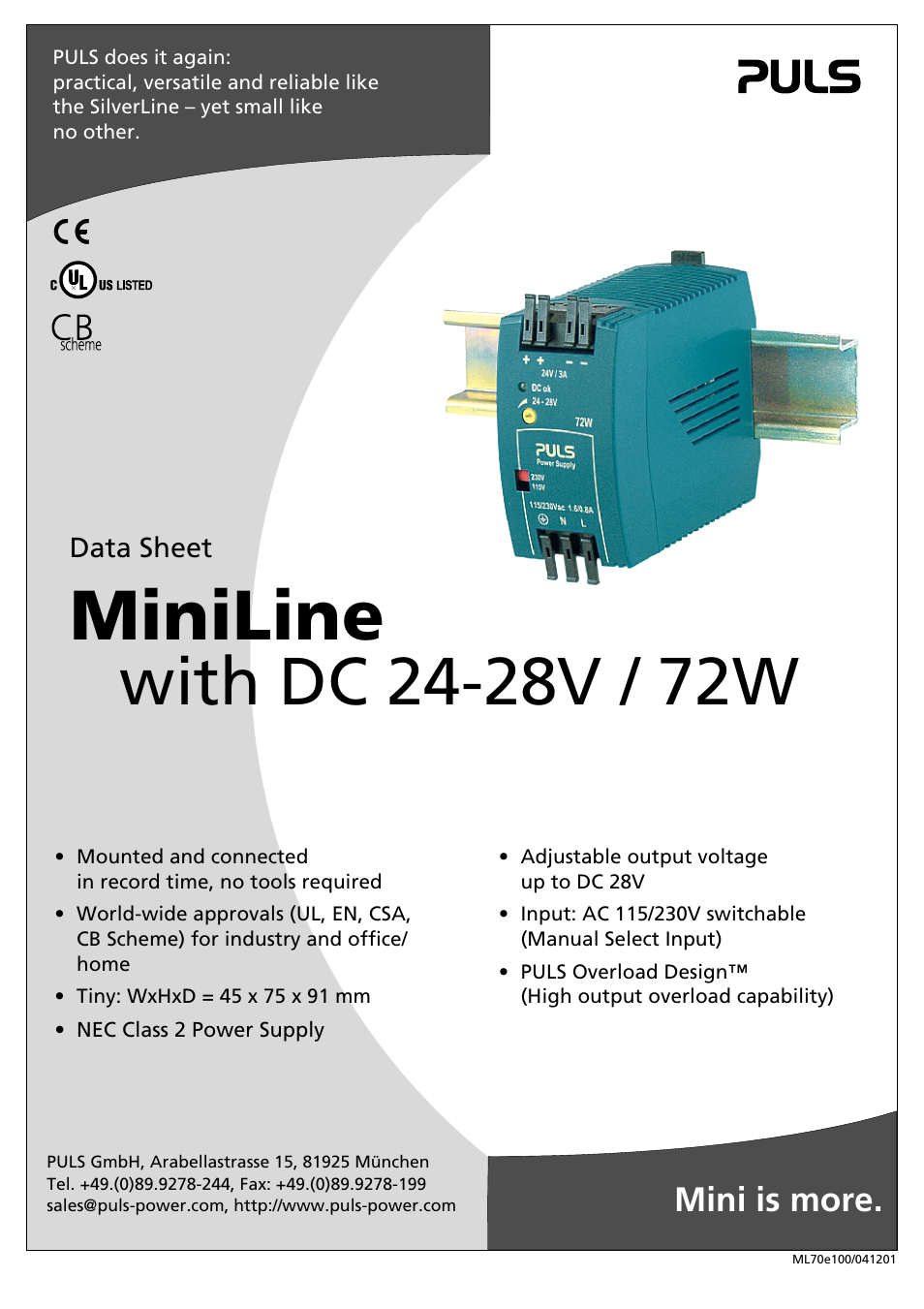 B&B Electronics NTPS-24-3 - Datasheet User Manual | 2 pages