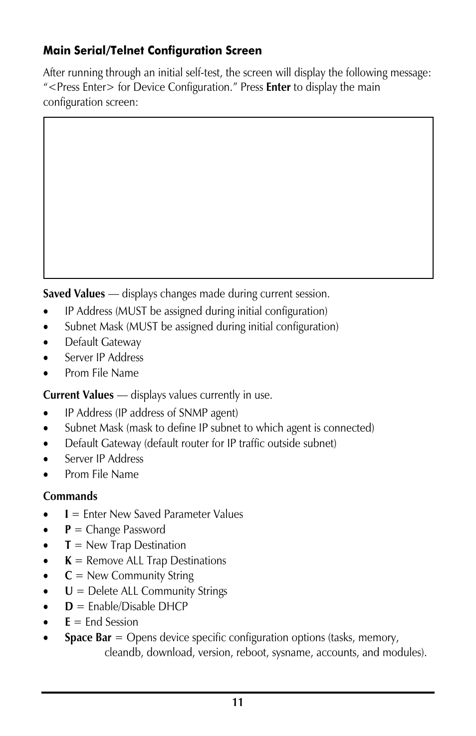Main serial/telnet configuration screen | B&B Electronics 850-10953-DC - Manual User Manual | Page 11 / 20