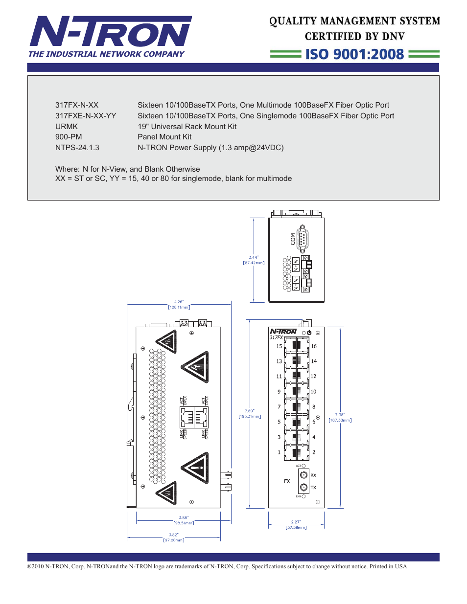 B&B Electronics 317FX-SC_ST - Datasheet User Manual | Page 3 / 3