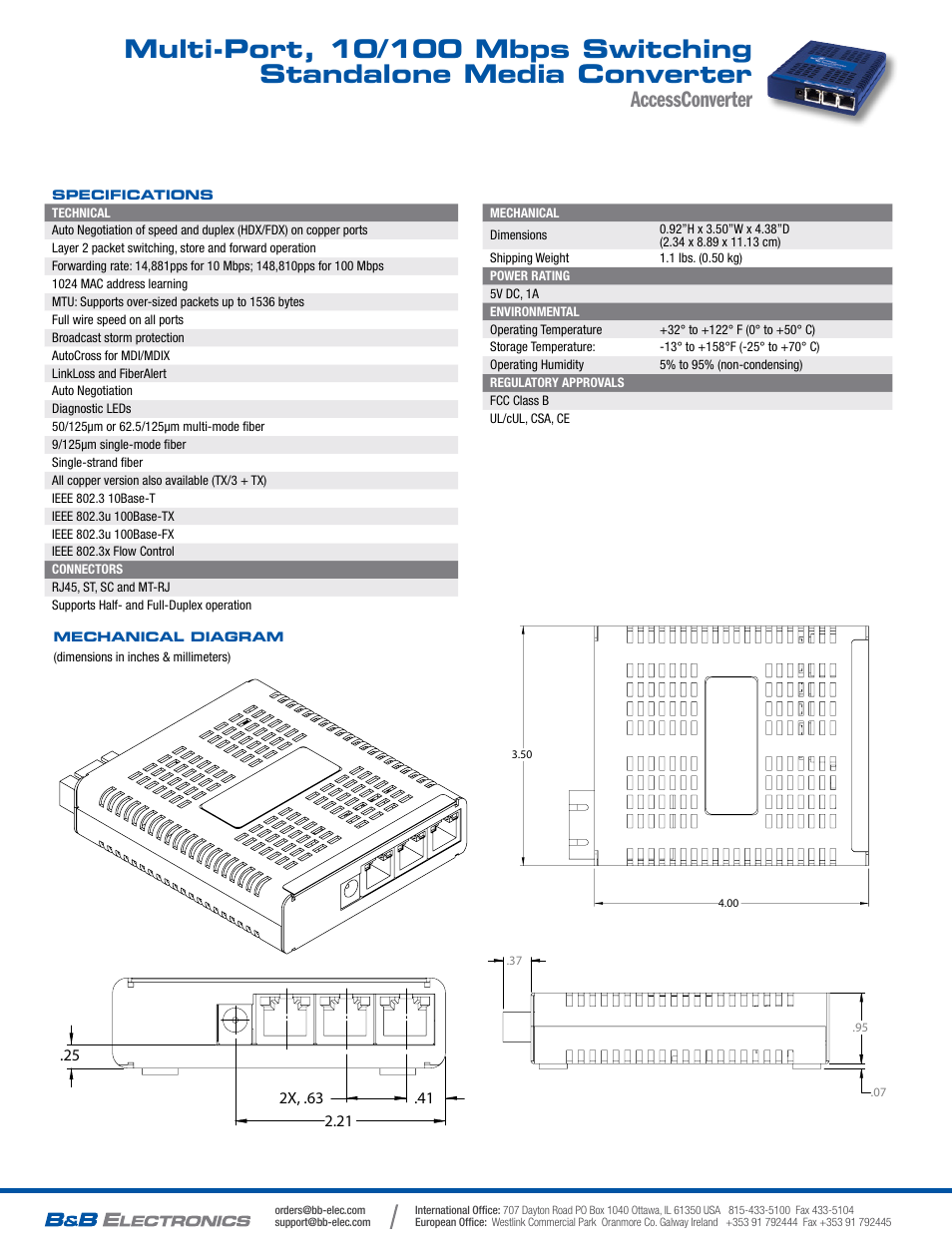 Accessconverter | B&B Electronics 852-10140--58 - Datasheet User Manual | Page 2 / 2