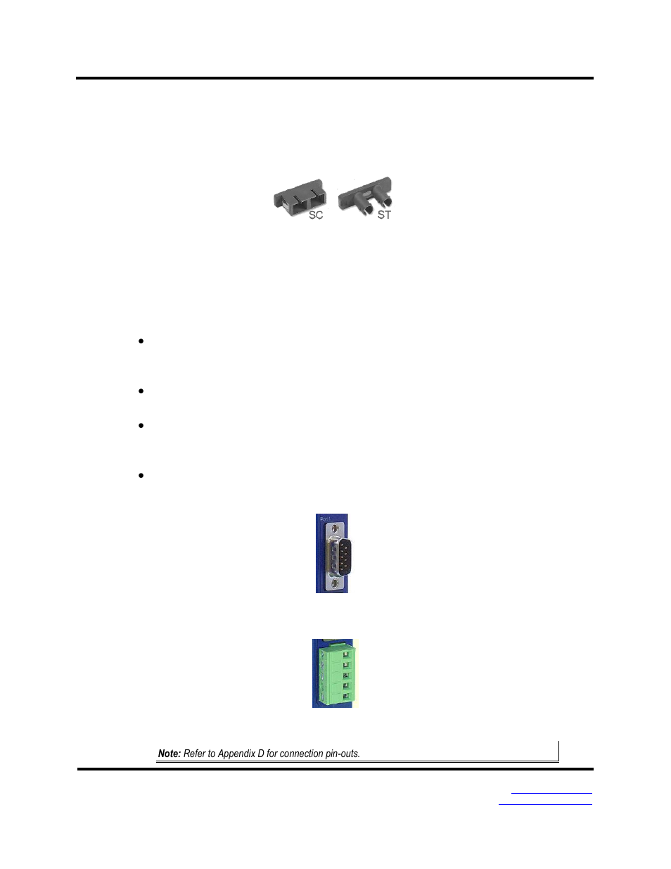 Fiber optic connectors, Serial port connectors | B&B Electronics MESR900 Series - Fiber Models - Manual User Manual | Page 13 / 84